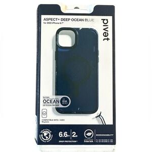 Pivet - Aspect+ Case with Magsafe for Apple iPhone 14 Ocean Blue New